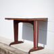 30s bistro table in wood and aluminum