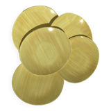 5 Salins Panama brushed oval dessert plates