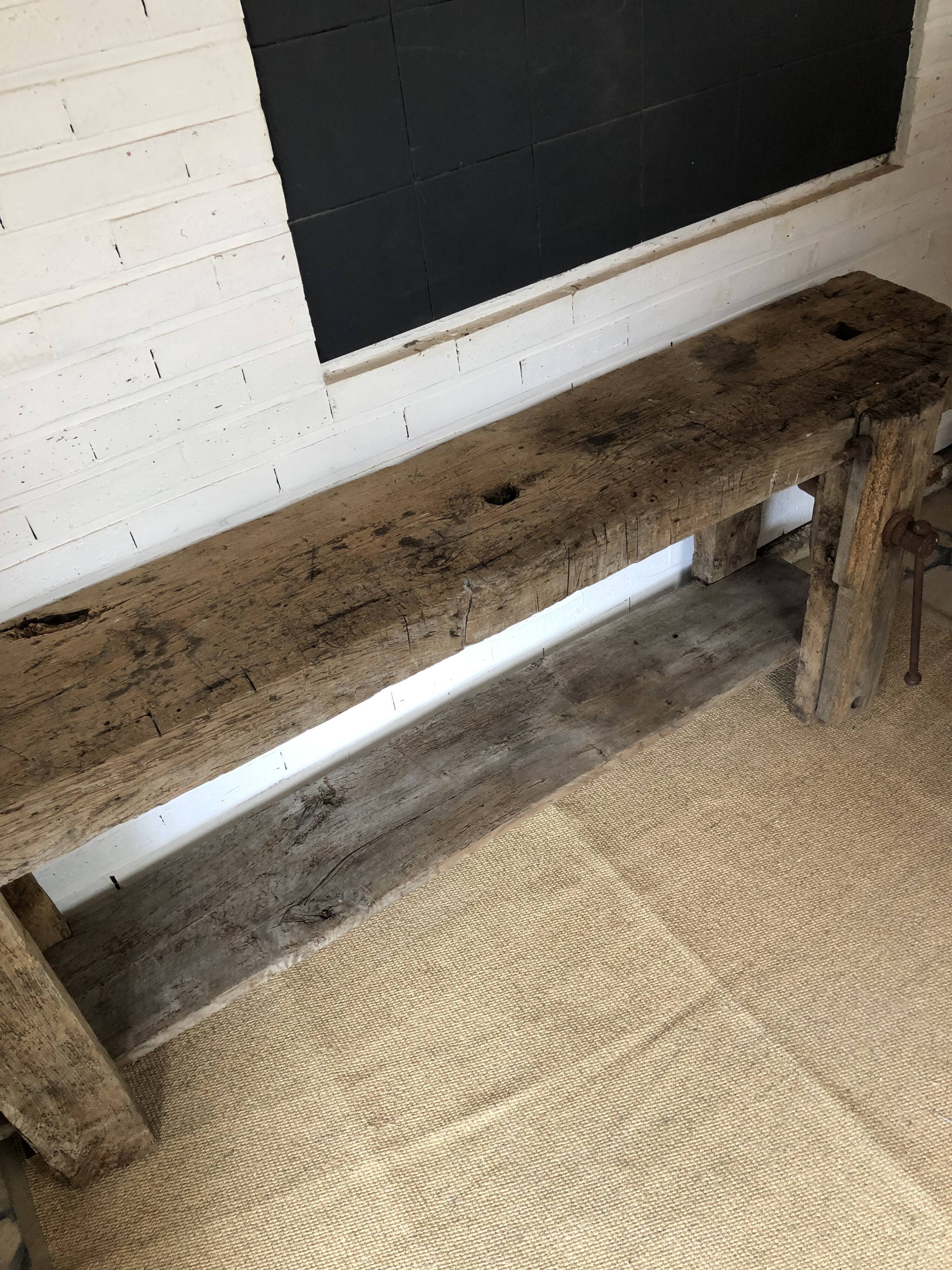 Oak carpenter's workbench