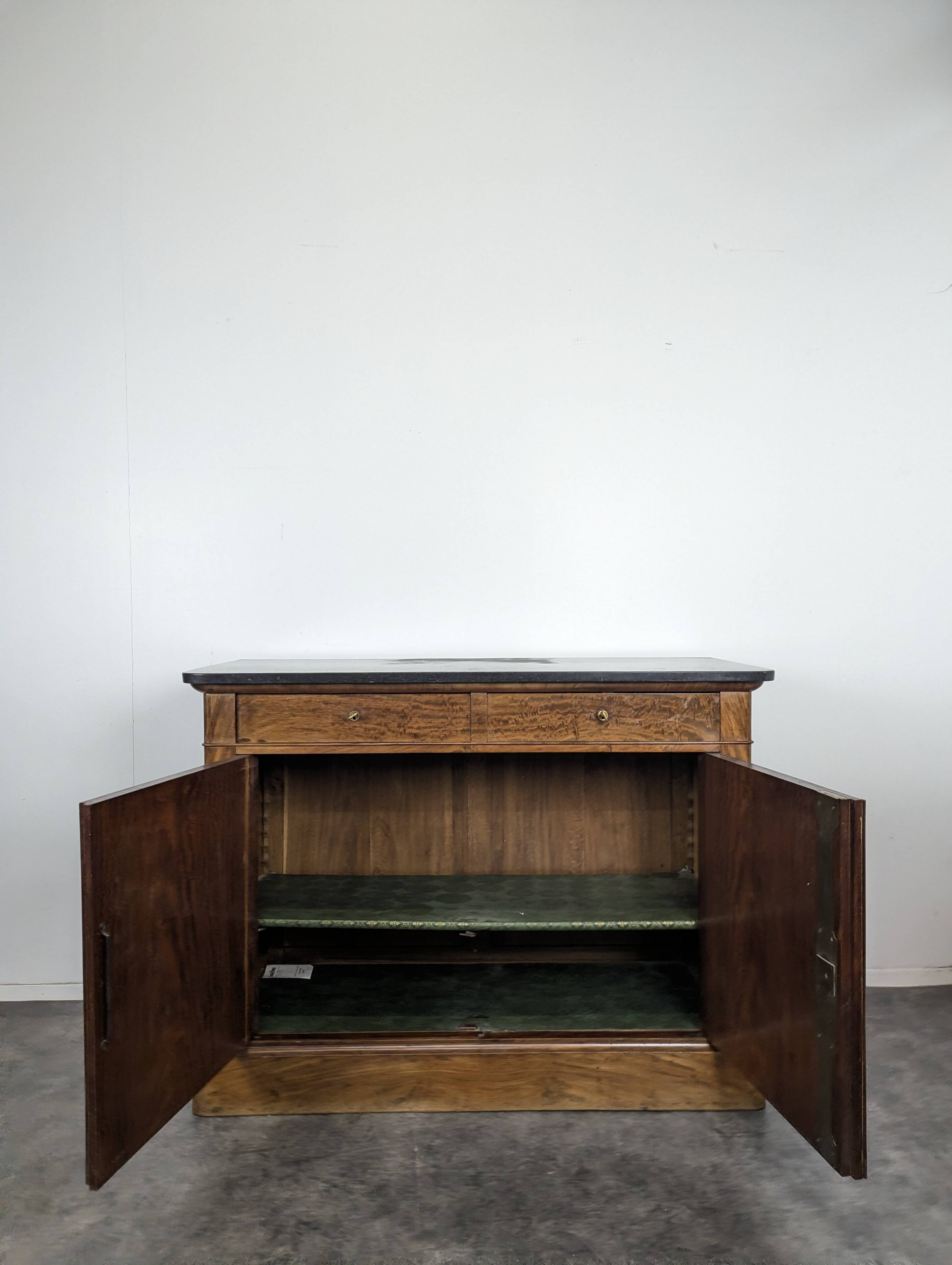 Louis Philippe two-door buffet in flame mahogany.