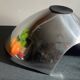 Vintage polished metal fruit bowl