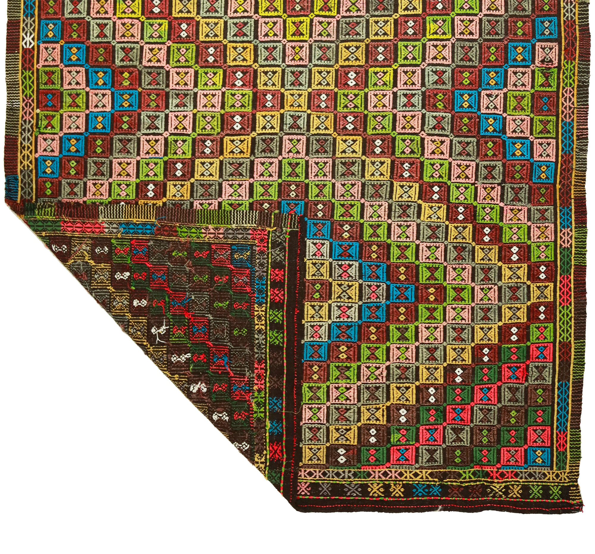 Anatolian handmade kilim rug 303 cm x 196 cm