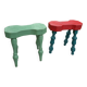 2 anciens tabourets atypiques artisanaux