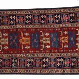 Handmade antique Caucasian Shirvan rug 134cm x 271cm 1880s - 1B491