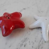 Duo of salt shaker / pepper starfish 70s