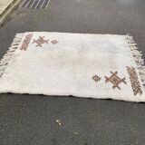 Handmade knotted Berber Moroccan wool rug 170x225cm