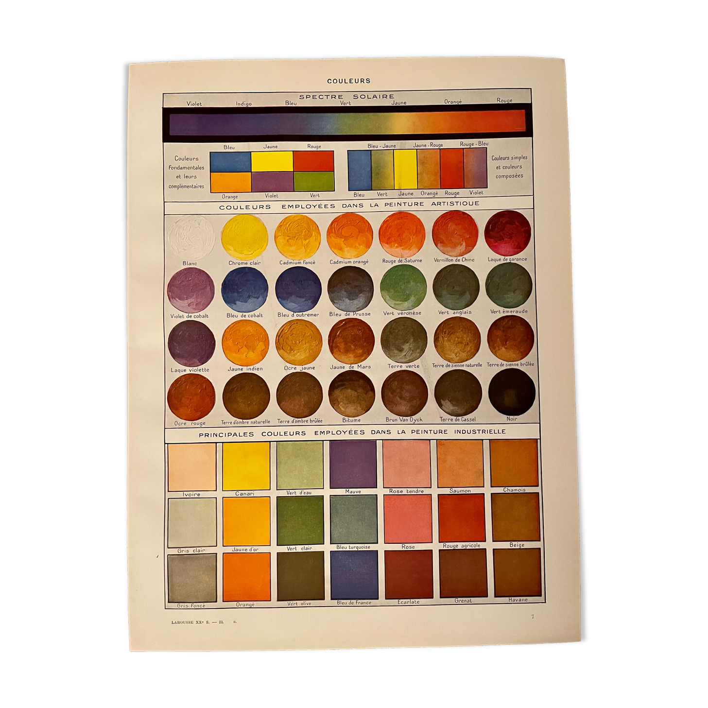 Lithograph engraving on colors of 1928