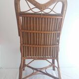 Rattan armchair and wicker vintage