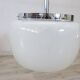 Opaline Glass And Chrome Pendant Light, 1960s