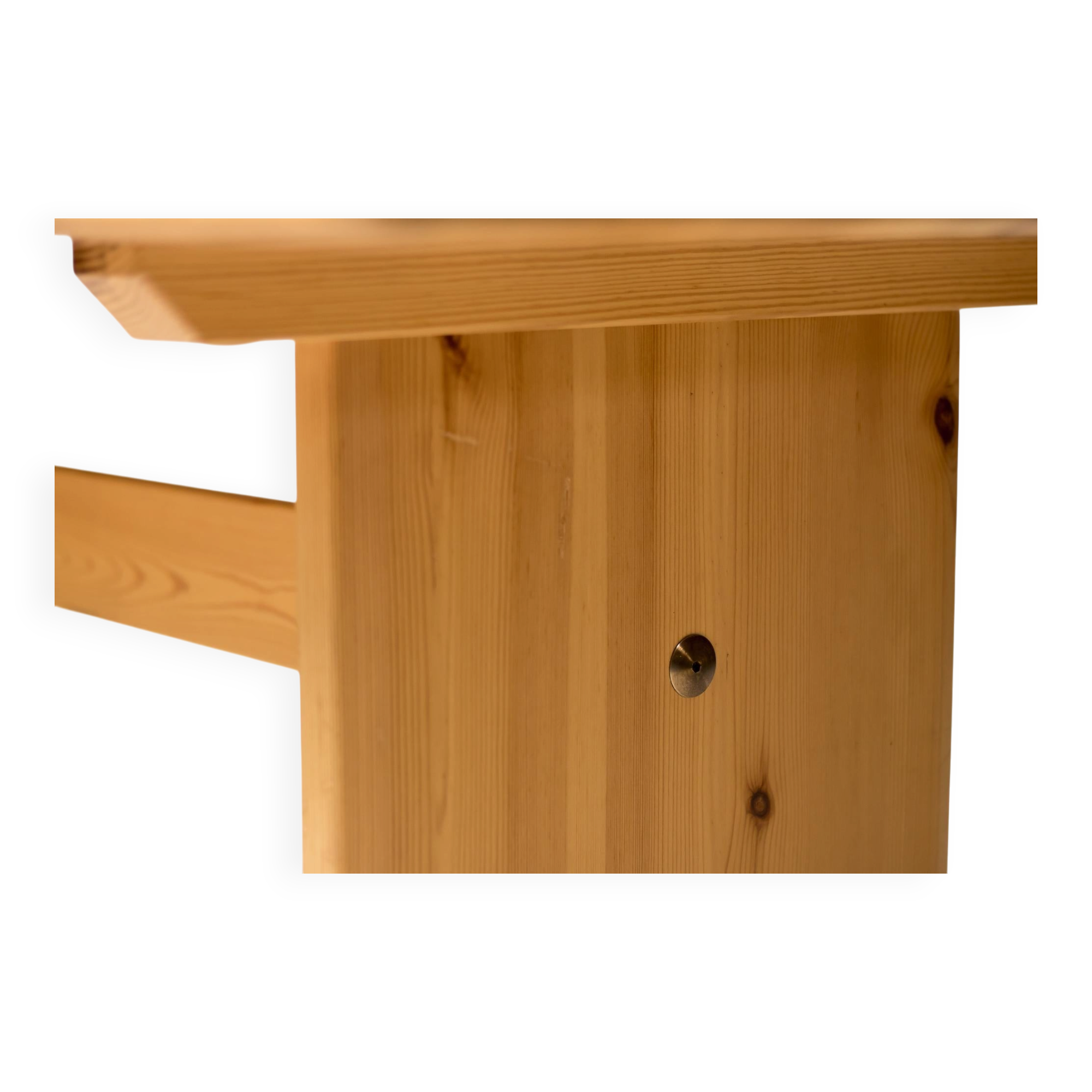 Table à manger scandinave du milieu du siècle dernier en pin de l'Oregon Roland Wilhelmsson