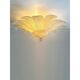 Venetian Amber ” Leaves Graniglia” Murano Glass Flush Mount