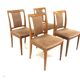 Set de 4 chaises scandinave en noyer, Suède, 1960