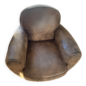 Fauteuil club en suédine