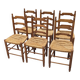 Lot of 6 straw chairs