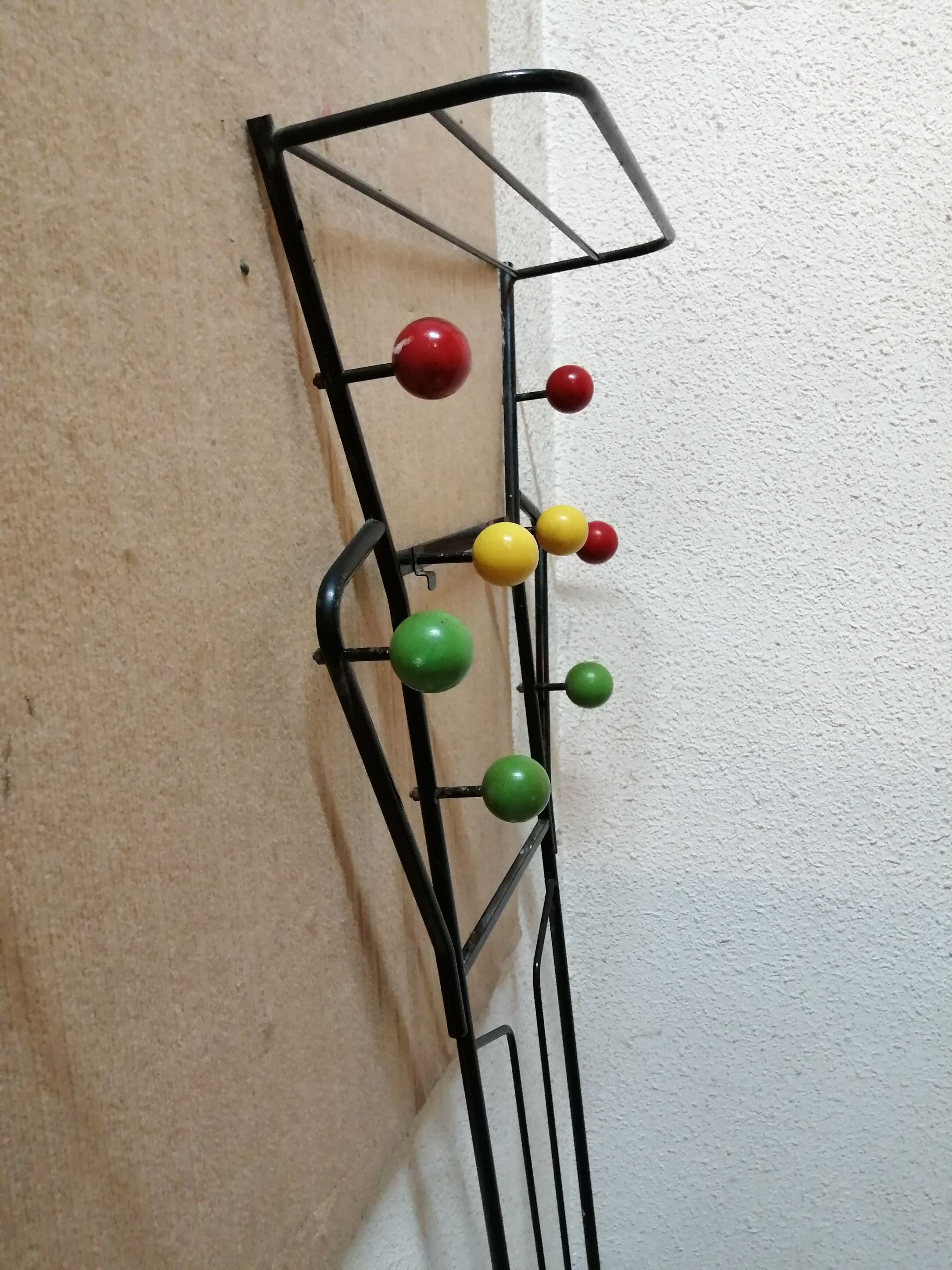 Cloakroom or wall coat rack - 50s/60s