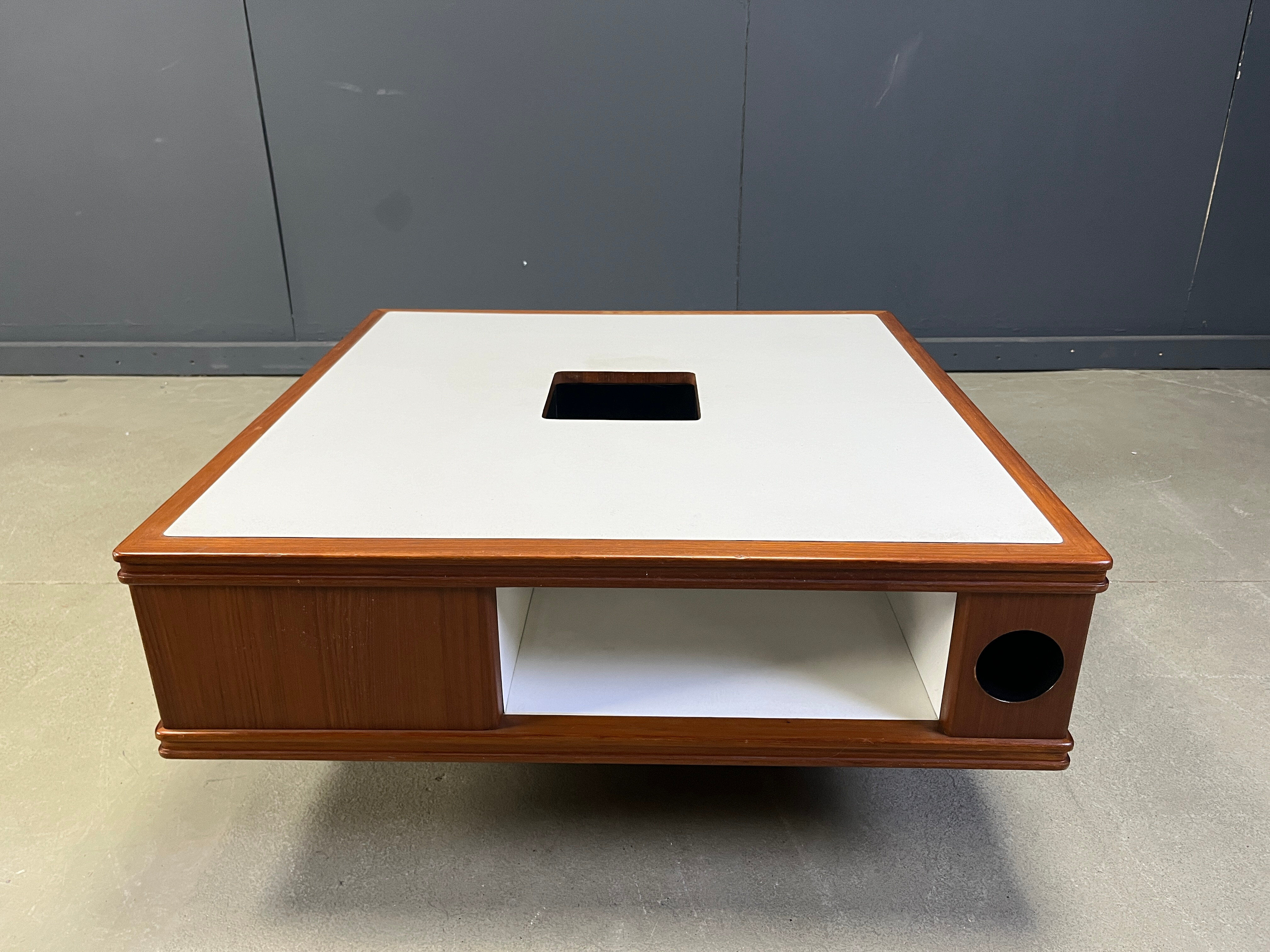 Space age wooden bar coffee table, 1960s