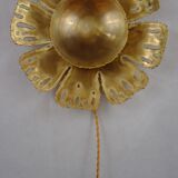 Brass plate flower sconce by Svend Aage Holm-Sörensen for Holm-Sörensen, Denmark.