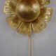 Brass plate flower sconce by Svend Aage Holm-Sörensen for Holm-Sörensen, Denmark.