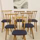 Set of 6 vintage Scandinavian chairs with bars from the 60s. Ref SINNO