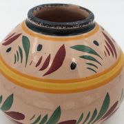 Vase ceramic ball, hand-painted, signed Henriot Quimper France 20th century