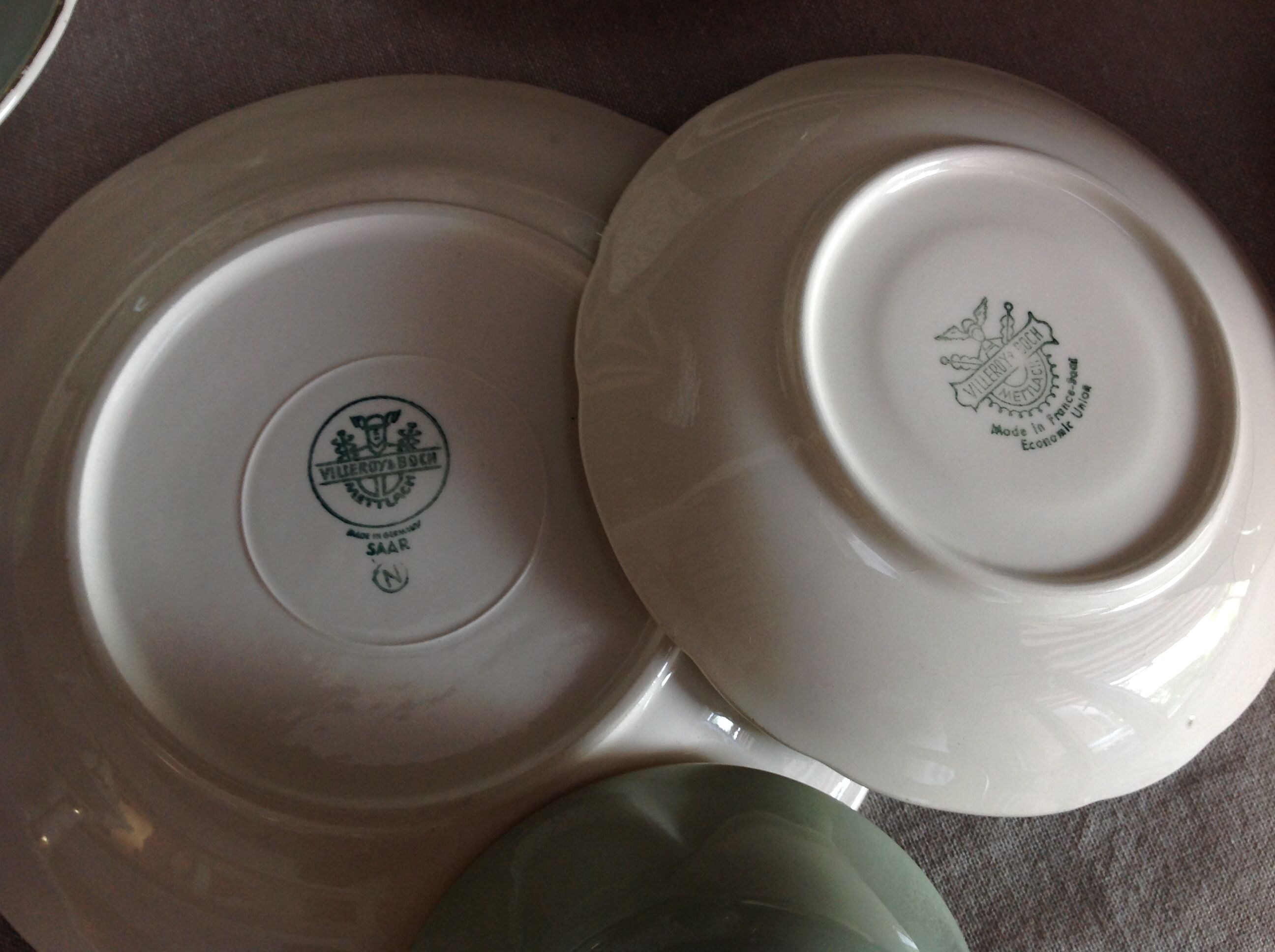 Peppermint coffee and dessert service / Villeroy - Boch / vintage 50-60