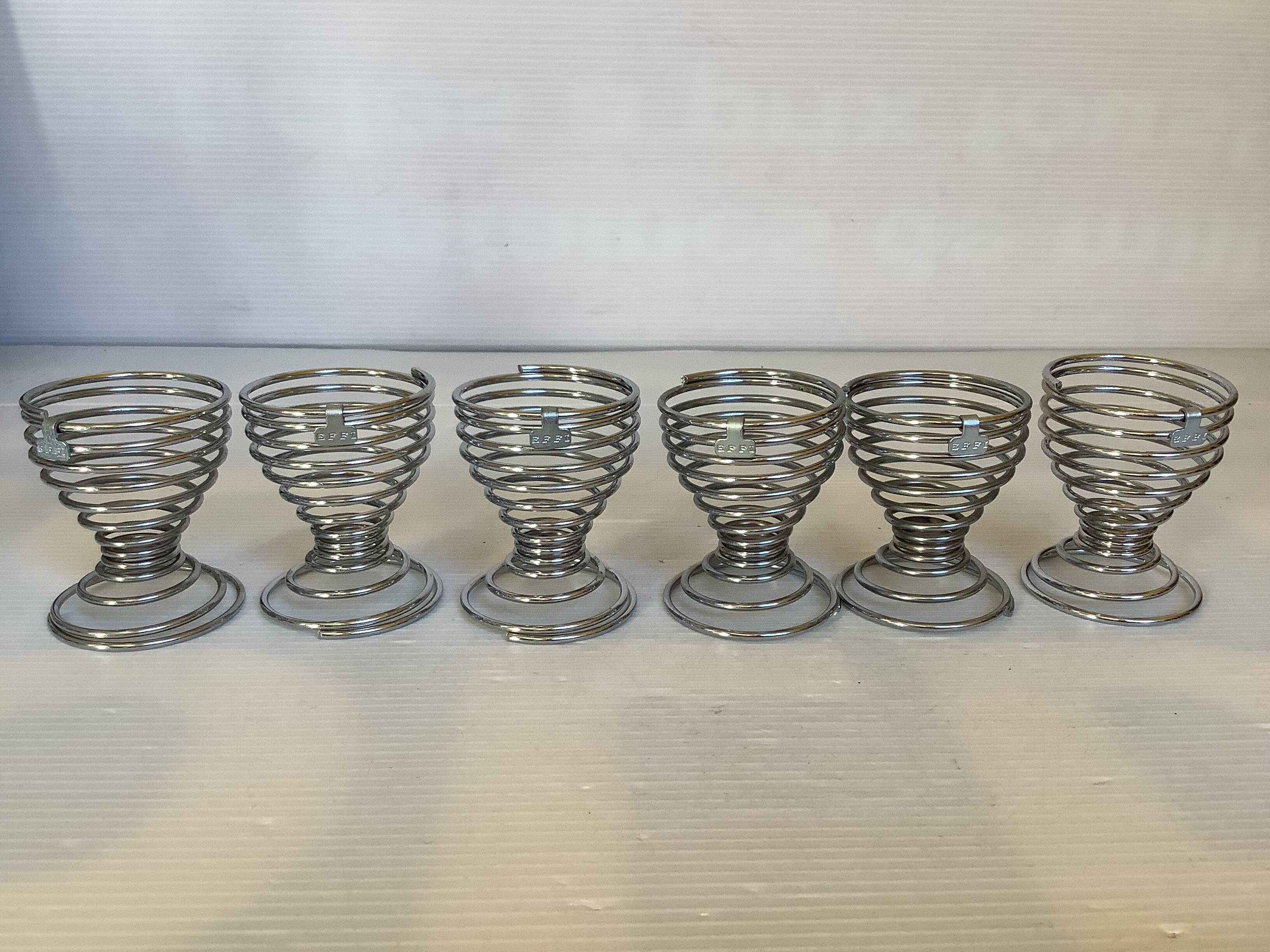 Six spiral egg cups