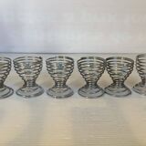 Six spiral egg cups