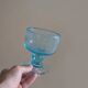 Ensemble de 6 coupelles en verre bullé bleu