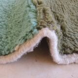 Monochrome green and turquoise rug - 265 x 223 cm