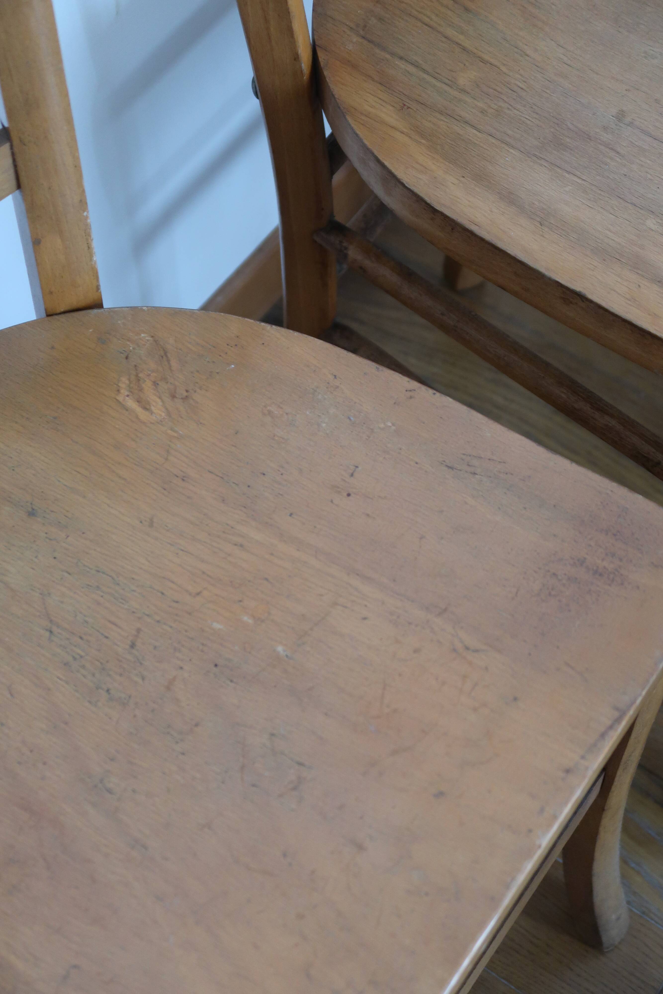 Lot de 8 chaises bistrot clair Luterma
