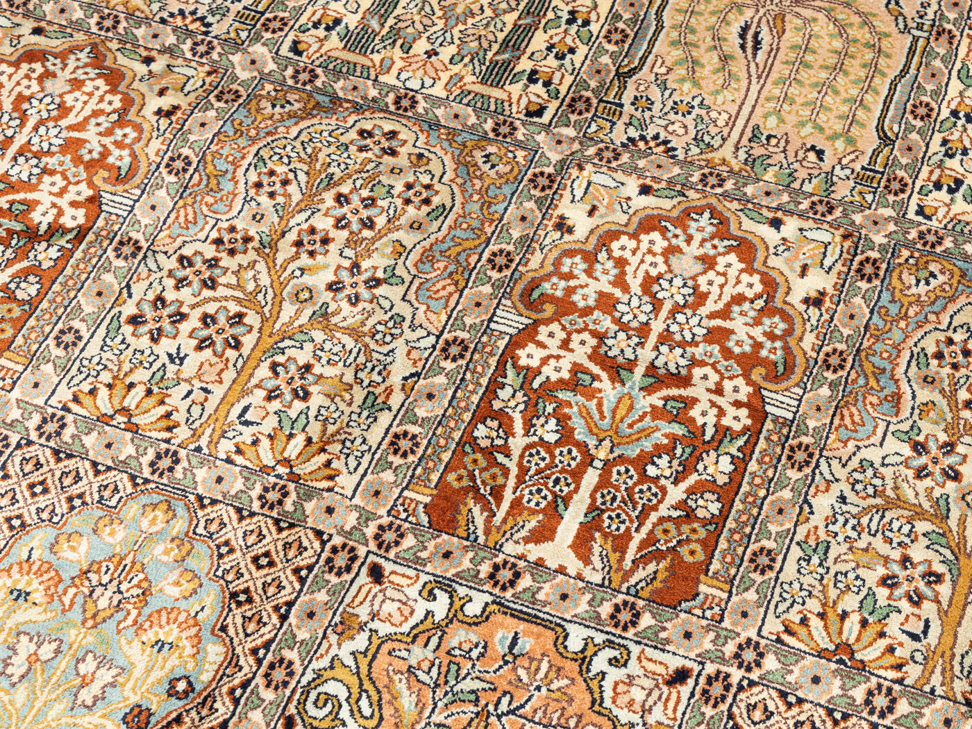 1960s cashmere carpet, 153 x 216