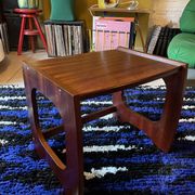 Set of three nesting coffee tables, 1970, dark wood