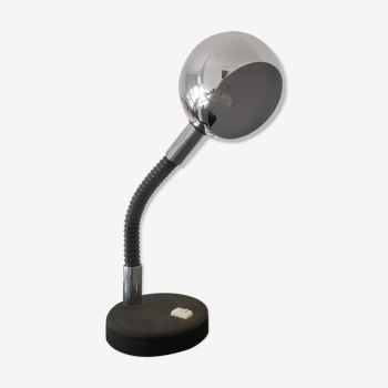 Lampe de bureau orientable vintage - eyeball chromé 1970