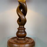 Twisted wood lamp from the 60s