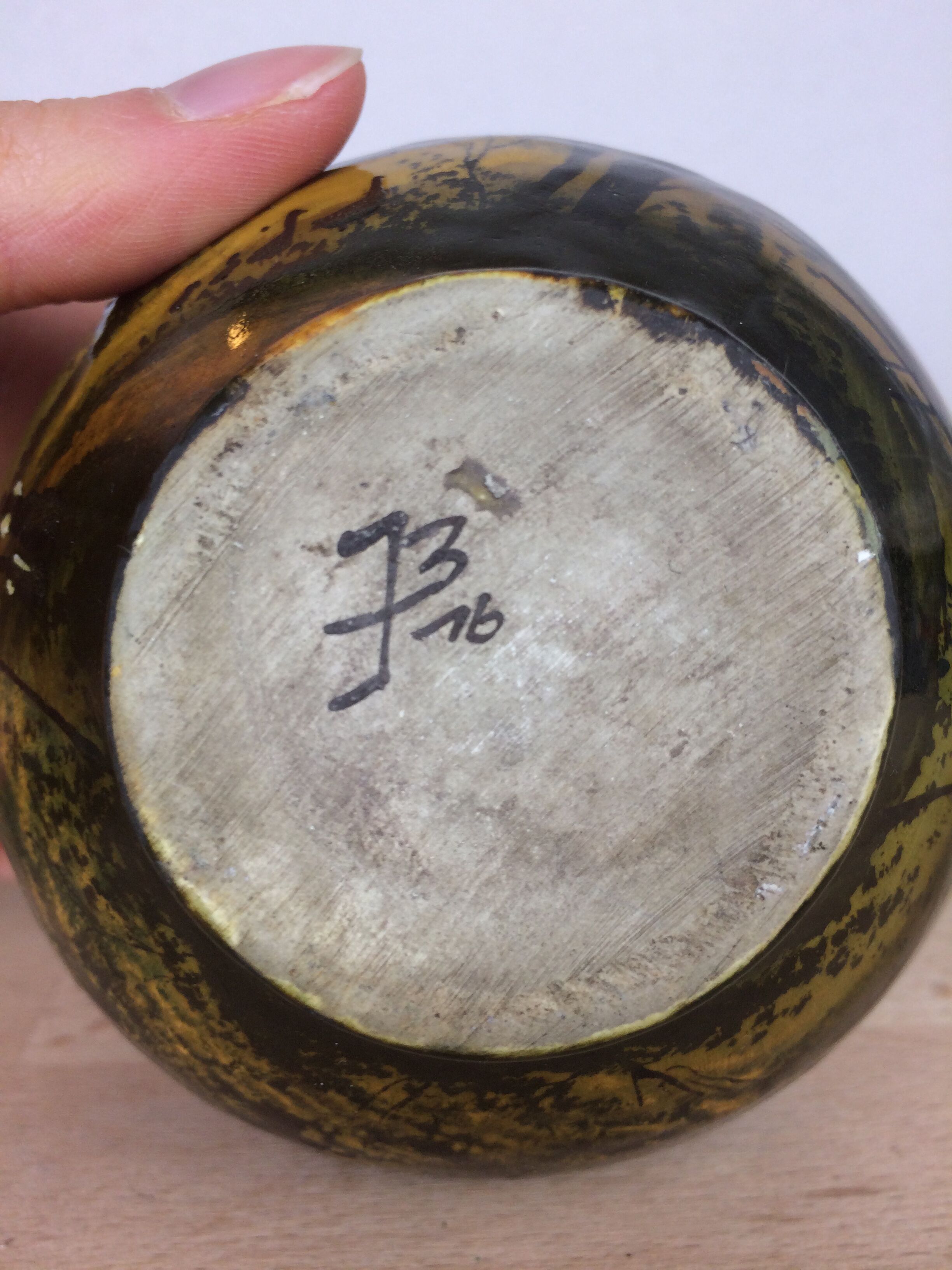 Vase ceramic ball decorations fir trees