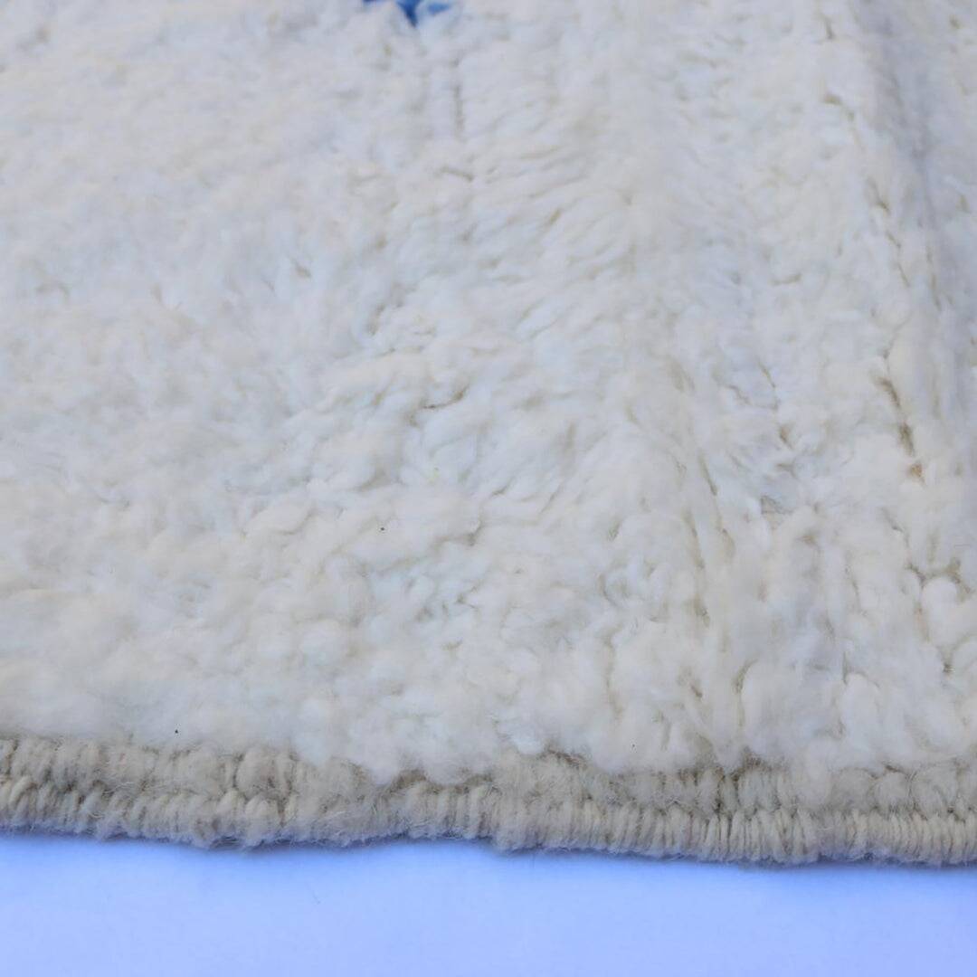 Handmade rug blue, orange, pink, gray, white 250cmx150cm colorful