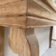 Raw oak butt console
