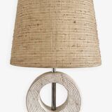 Mid-Century Modern Travertine Table Lamp by CE.VA. Studio, Italy, 1970s