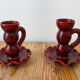 Pair of Vallauris ceramic candle holders