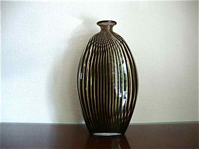 Vase soliflore in blown glass, art deco style