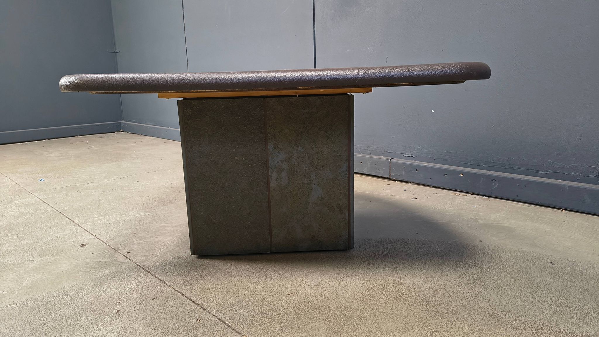 Vintage triangular Kingma style coffee table, 1970s