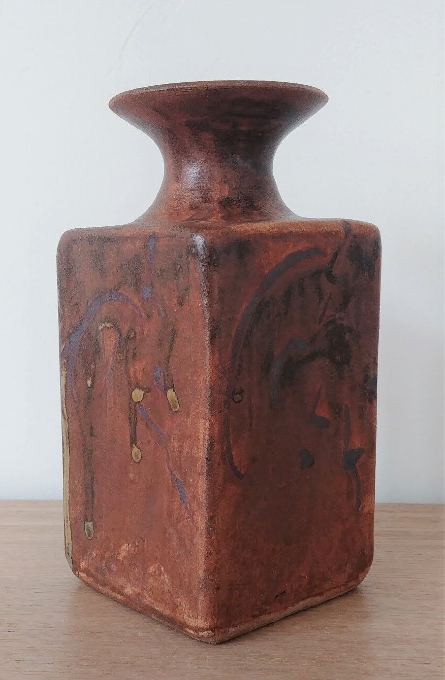 Signed sandstone vase