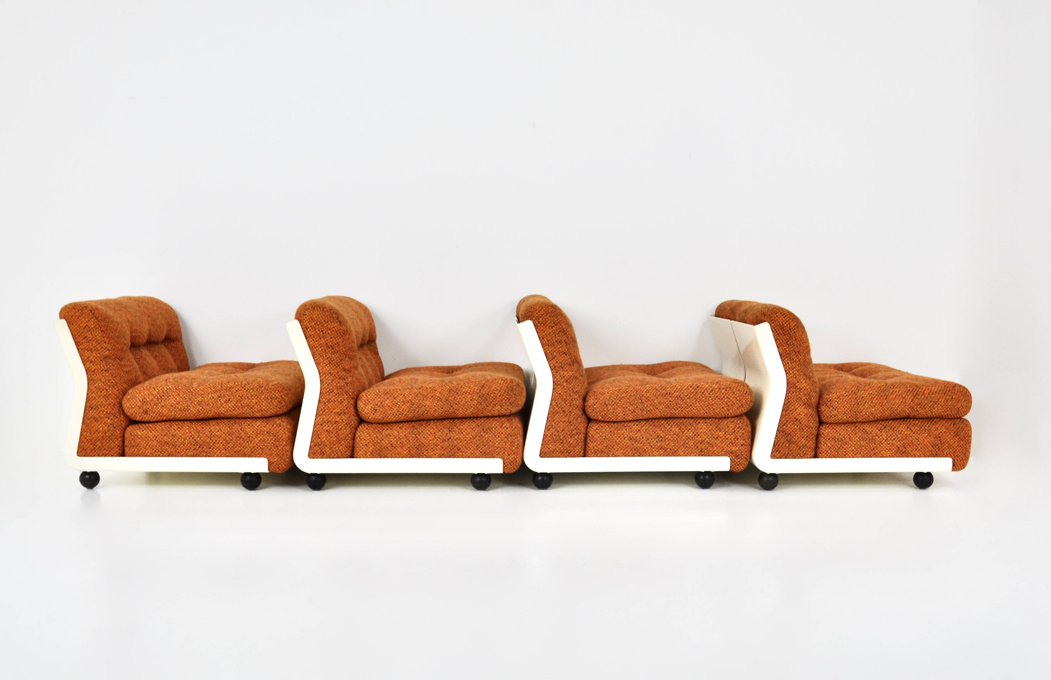 Amanta armchairs by Mario Bellini for C&B Italia, 1960, set of 4