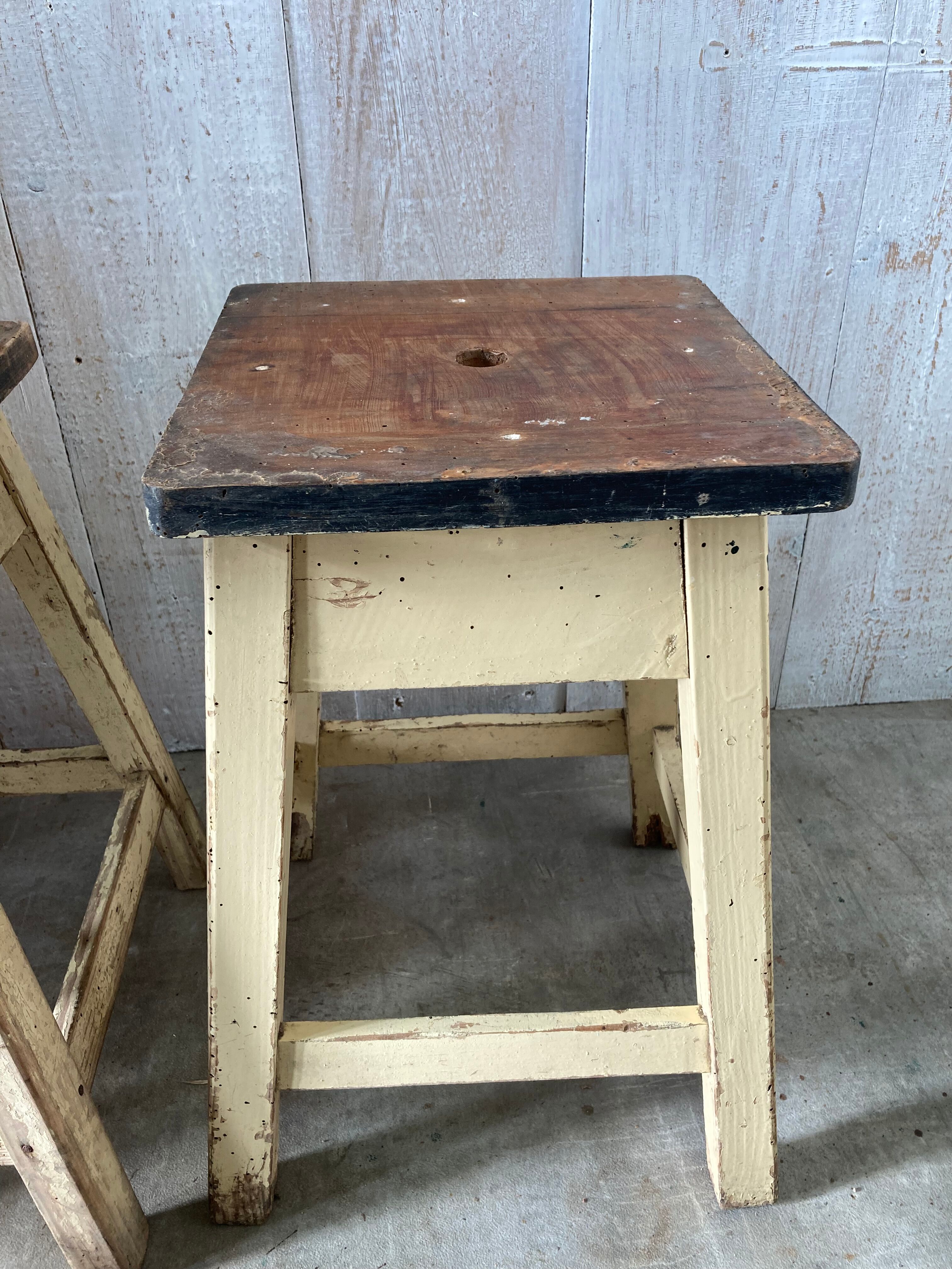 Pair of farm stools