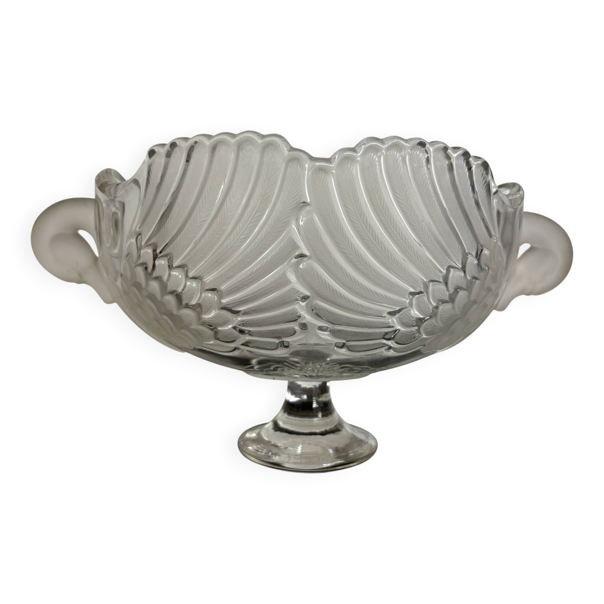 Art Deco molded pressed glass bowl – France 1930