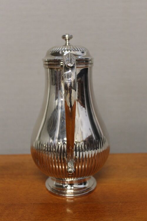 Silver metal coffee set - christofle - gallia collection