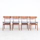 Farstrup teak wooden chairs with new skai, 1960s