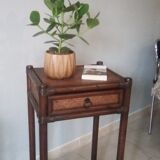 Vintage rattan side table