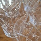 Service of 8 chiseled crystal glasses