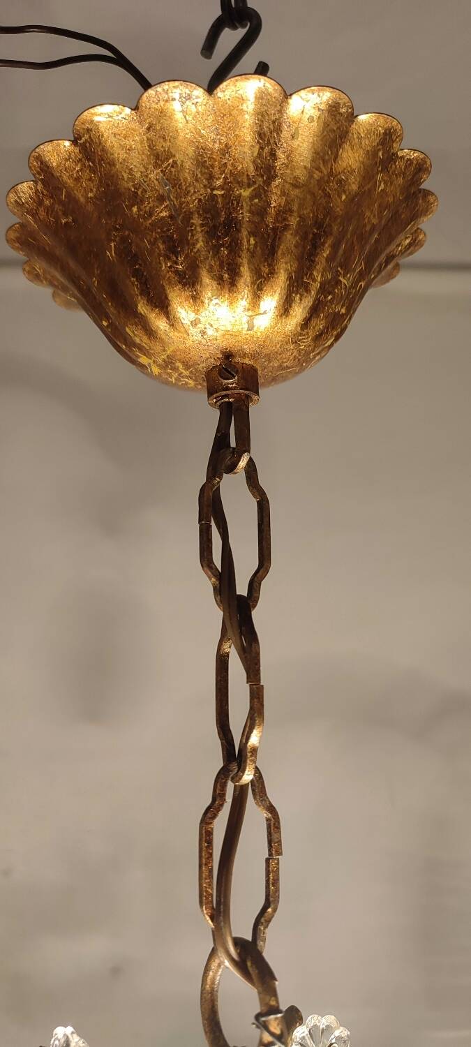 Crystal ceiling lamp. Spain, 1960s.